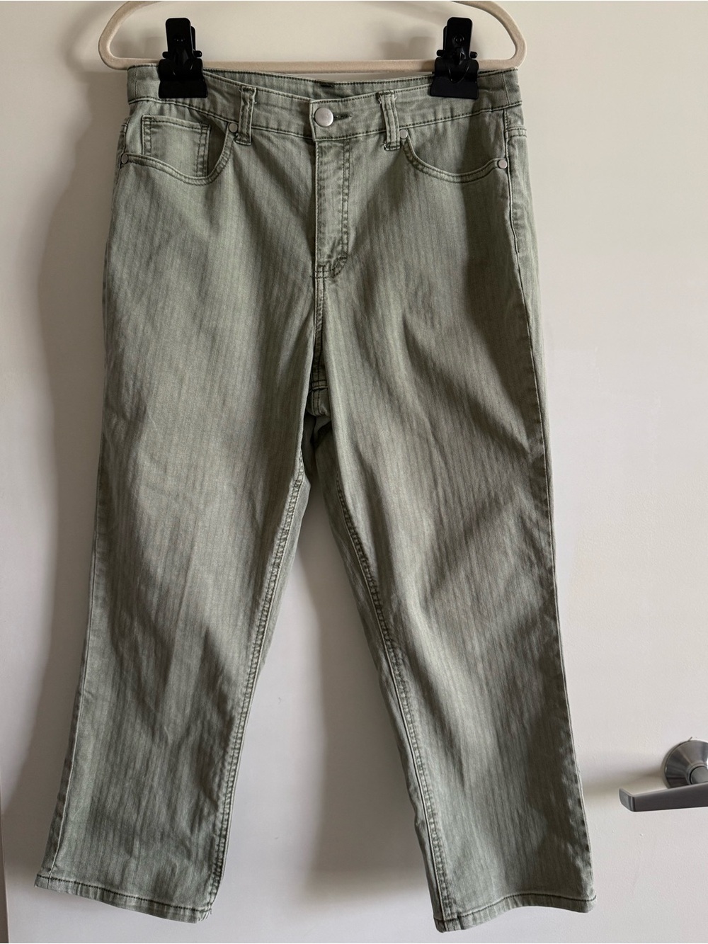 Christopher & Banks Relaxed Fit Herringbone Cropped Jeans
